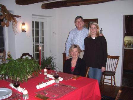 Susan joins Jennifer 

and me for Xmas dinner